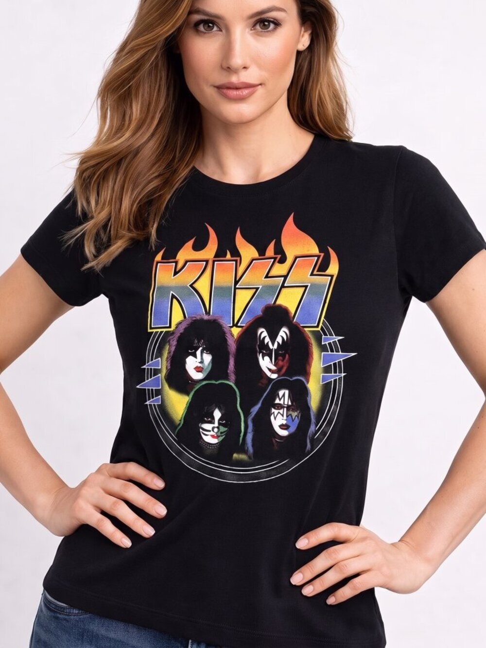 KISS BAND WOMENS TEE (SMALL)